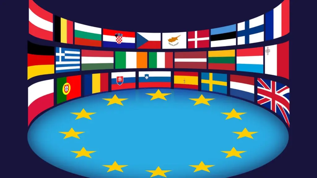 las bandera completas de los 27 estados miembros de la union europea