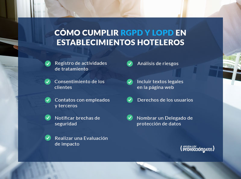 como cumplir el RGPD en establecimiento hoteleros